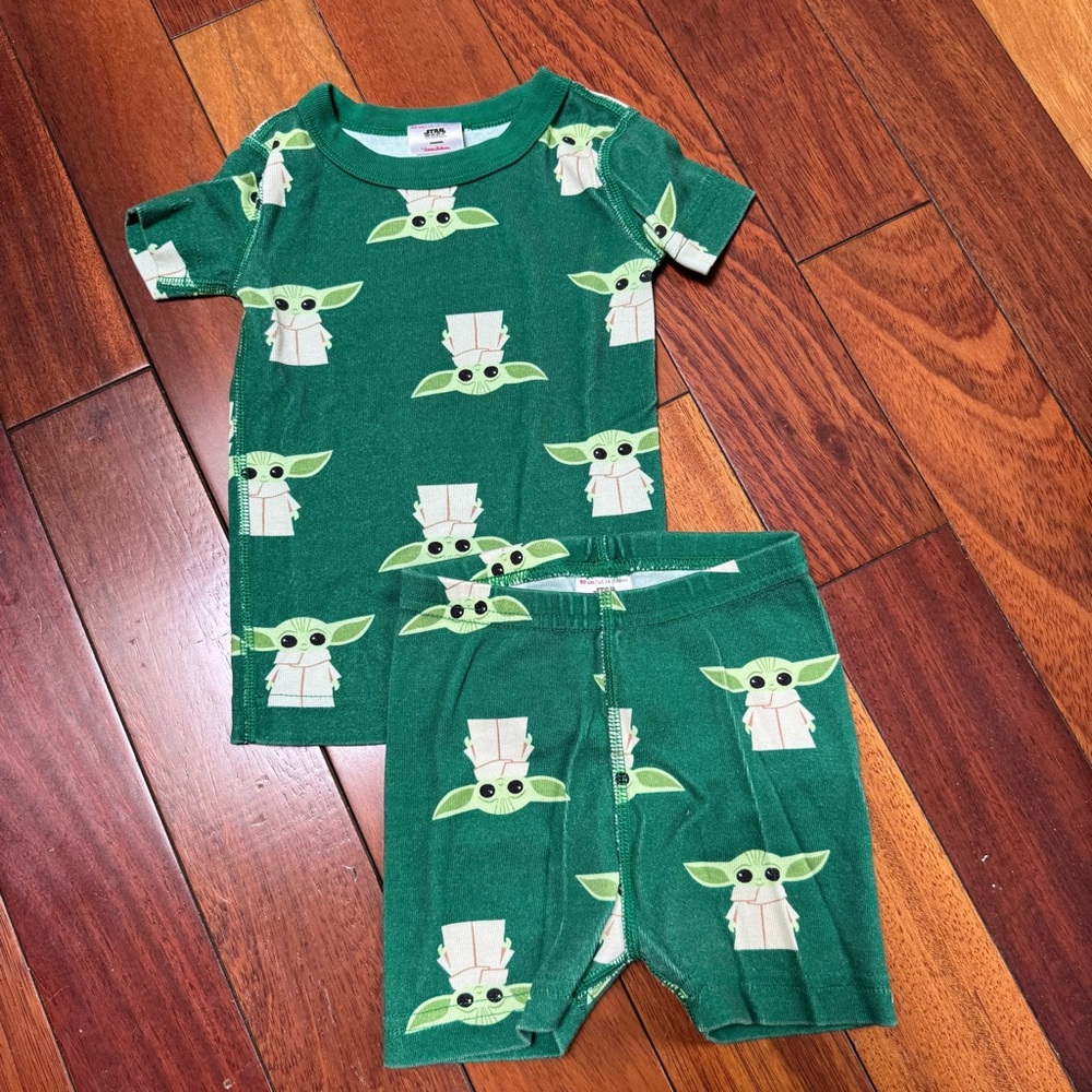 🌌 Hanna Andersson Star Wars Baby Yoda Pajama Set